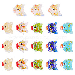 18pcs 6 Farben handgemachte Bunte Malerei-Perlen&nbsp;LAMP-TA0002-12
