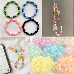Kit fai da te per la creazione di braccialetti e orecchini con perline di vetro&nbsp;DIY-SP0001-20D