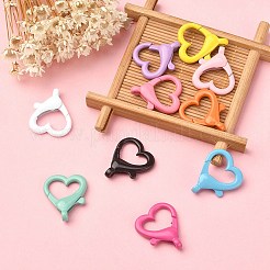 10 Stück 10 Farben spritzlackierte umweltfreundliche Karabinerverschlüsse aus Legierung&nbsp;FIND-YW0002-26