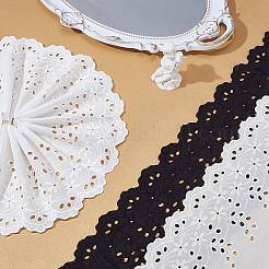 3 ruban de dentelle à bords ondulés en coton brodé de fleurs&nbsp;OCOR-AR0001-78