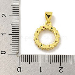 Cremagliera placcatura micro ottone spianare pendenti zirconi&nbsp;KK-C074-04G-01