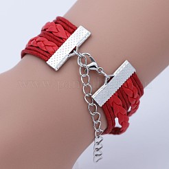 Kunstleder Multi-Strang-Armbänder&nbsp;WG22DAF-01