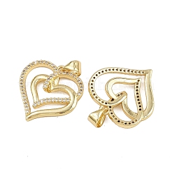 Pendentifs avec zircon cubiques à micro-pavés en laiton&nbsp;ZIRC-I367-12G-12