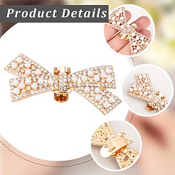 2 décoration de chaussures en alliage de strass avec nœud papillon&nbsp;FIND-CP0002-26B