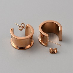 Runder Ohrstecker aus Edelstahl&nbsp;STAS-WH0016-55RG