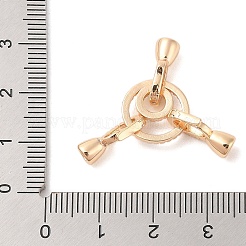Messing Micro Pave klare Zirkonia Falte über Verschlüsse&nbsp;KK-S388-31G