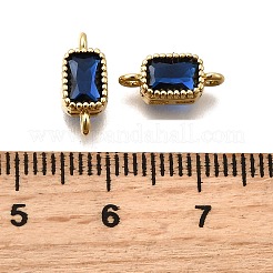 Connettori in vero ottone placcato oro 18k con micro pavé di zirconi&nbsp;ZIRC-L100-009G-01