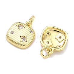 Messing micro pave klar zirkonia charme&nbsp;KK-D229-03G