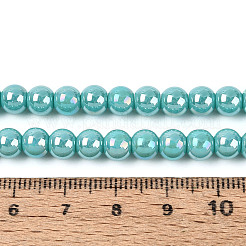 Fili di perline di vetro opaco placca&nbsp;GLAA-T032-P6mm-AB24