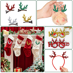 80 stücke 4 farben weihnachten thema imitation leder ornament zubehör für jungen mädchen&nbsp;DIY-GF0012-50