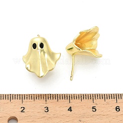 Geister-Ohrstecker aus Messing&nbsp;EJEW-B149-01G-02