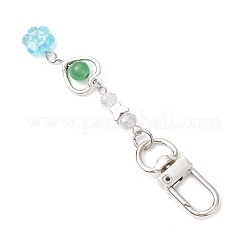 Décorations suspendues en perles acryliques et en jade naturel teinté&nbsp;HJEW-JM02884