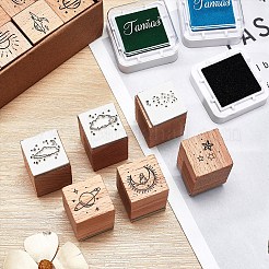 Timbre en bois&nbsp;DIY-WH0162-71