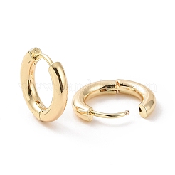 Pendientes de aro huggie de latón chapado en iones (IP) para mujer&nbsp;X-EJEW-A083-04G