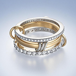 Ringlegierung mit Kristall-Strass-Fingerringen&nbsp;FS-WGDB9DD-03