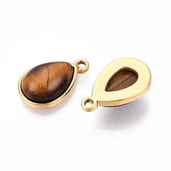 Natürliche Tigerauge Tränenanhänger&nbsp;STAS-N109-210B-G