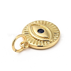 Porte micro ouvrent pendentifs zircone cubique en laiton de placage&nbsp;KK-H431-37G