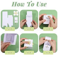 Quadratische Verpackungsschachteln für Süßigkeiten aus Papier&nbsp;CON-WH0089-59