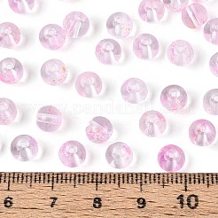 Perles de verre transparentes de peinture de cuisson&nbsp;DGLA-T004-08K