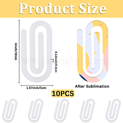 10 Stück Sublimations-Thermo-Acryl-Büroklammern&nbsp;AJEW-CP0006-83C
