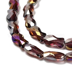 Chapelets de perles en verre électroplaqué&nbsp;EGLA-P066-01A-AB13