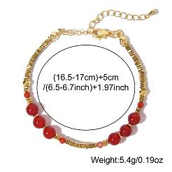 Braccialetti con perline in corniola naturale ed ematite sintetica non magnetica per le donne&nbsp;YQ4931