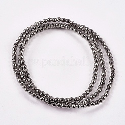 Chapelets de perles en hématite synthétique sans magnétiques&nbsp;G-J169B-2mm-07