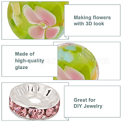 Kits de fabrication de bijoux en perles de fleurs à faire soi-même&nbsp;DIY-GO0001-79