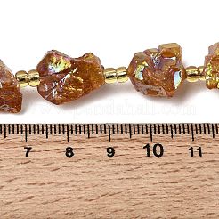 Brins de perles d'améthyste naturelle brute électroplaquée&nbsp;G-Z131-J02-05