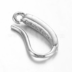 Ganchos de pendiente de circonita cúbica de latón chapado en rack ecológico&nbsp;KK-I606-29P-02-NR