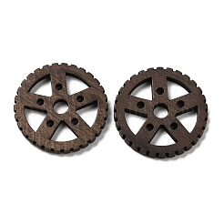 Pendentifs creux en bois de noyer&nbsp;WOOD-G018-06-1