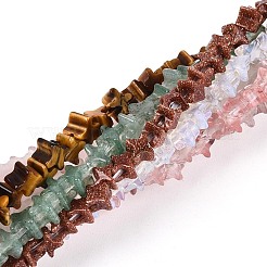 Naturelles et synthétiques mélangées perles de pierres précieuses brins&nbsp;G-T143-31M