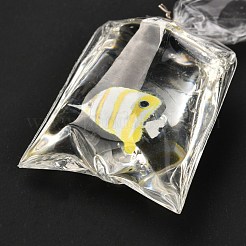 Harzanhänger mit eisernem Sprungring&nbsp;RESI-A015-03C