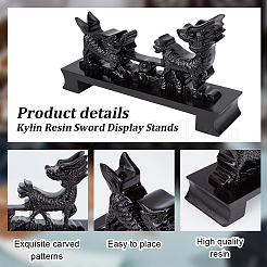 Espositori per spada in resina Kylin&nbsp;ODIS-WH0004-11