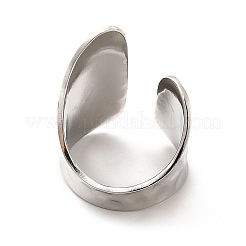 Anello polsino largo e aperto in acciaio inossidabile 304 anti-ossidazione per donna&nbsp;RJEW-F131-16P