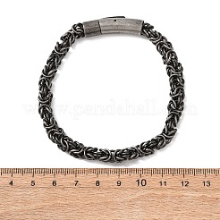 Bracelets à chaînes byzantines en acier inoxydable 304 pour femmes et hommes&nbsp;BJEW-C148-05AS-02