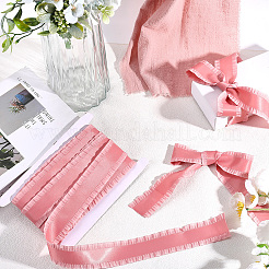 10 Yards Polyester-Spitzenband mit Rüschen&nbsp;DIY-CY0001-23D