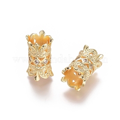 Perline zirconi micro pave  in ottone&nbsp;ZIRC-L088-12B-G