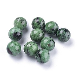 Rudy naturale in perle di zoisite, sfera di pietre preziose, Senza Buco / undrilled, tondo, 17.5~18mm