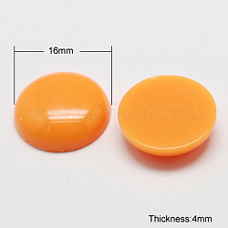 Solid Colour Dome Acrylic Cabochons, Half Round, Dark Orange, 16x4mm, about 830pcs/500g