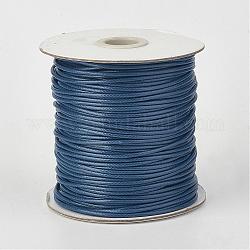 Экологически чистый корейский вощеный шнур из полиэстера, Marine Blue, 1 мм, около 169.51~174.98 ярда (155~160 м) / рулон