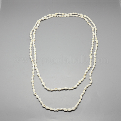 Colliers de perles de mer multi-strand, colliers double couche, cornsilk, 58.26 pouce