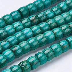 Fili di perline di magnesite naturale, tinto, rondelle, verde, 12x9mm, Foro: 1 mm, circa 45pcs/filo, 15.7 pollice