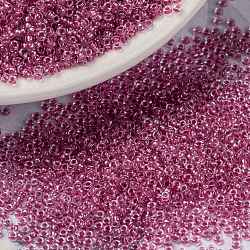 Миюки круглые бусины рокайль, японский бисер, (rr1524) сверкающий пион розовый кристалл с подкладкой, 15/0, 1.5 мм, отверстие : 0.7 мм, о 5555шт / бутылка, 10 г / бутылка
