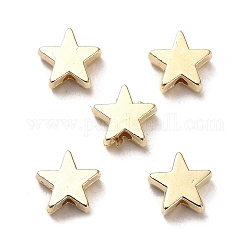 Ccb Kunststoff-Perlen, Stern, golden, 7.8x8x3 mm, Bohrung: 1.6 mm
