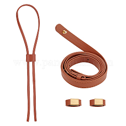 Kit anses de sac simili cuir, avec les accessoires en alliage, pour accessoires de remplacement de sangles de sac, Sienna, 79x0.8x0.3 cm