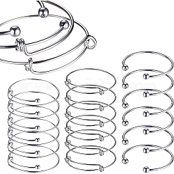 Set di braccialetti in ottone, Con bracciali regolabili e braccialetto di coppia, colore misto, 62~67mm