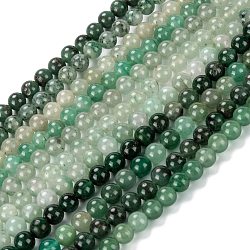 Natürlichen grünen Aventurin Perlen Stränge, Runde, 6 mm, Bohrung: 1 mm, ca. 68 Stk. / Strang, 15.75 Zoll (40 cm)