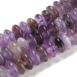 Chapelets de perles en améthyste naturelle, perles de soucoupe, rondelle, 6.5x3mm, Trou: 1mm, Environ 118~119 pcs/chapelet, 15.35 pouce (39 cm)