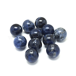 Perles de sodalite naturelles, ronde, 20mm, Trou: 1.6mm